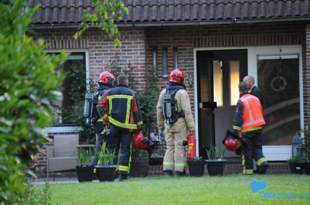 Brandweer voert nacontrole uit in woning. #Oldambt