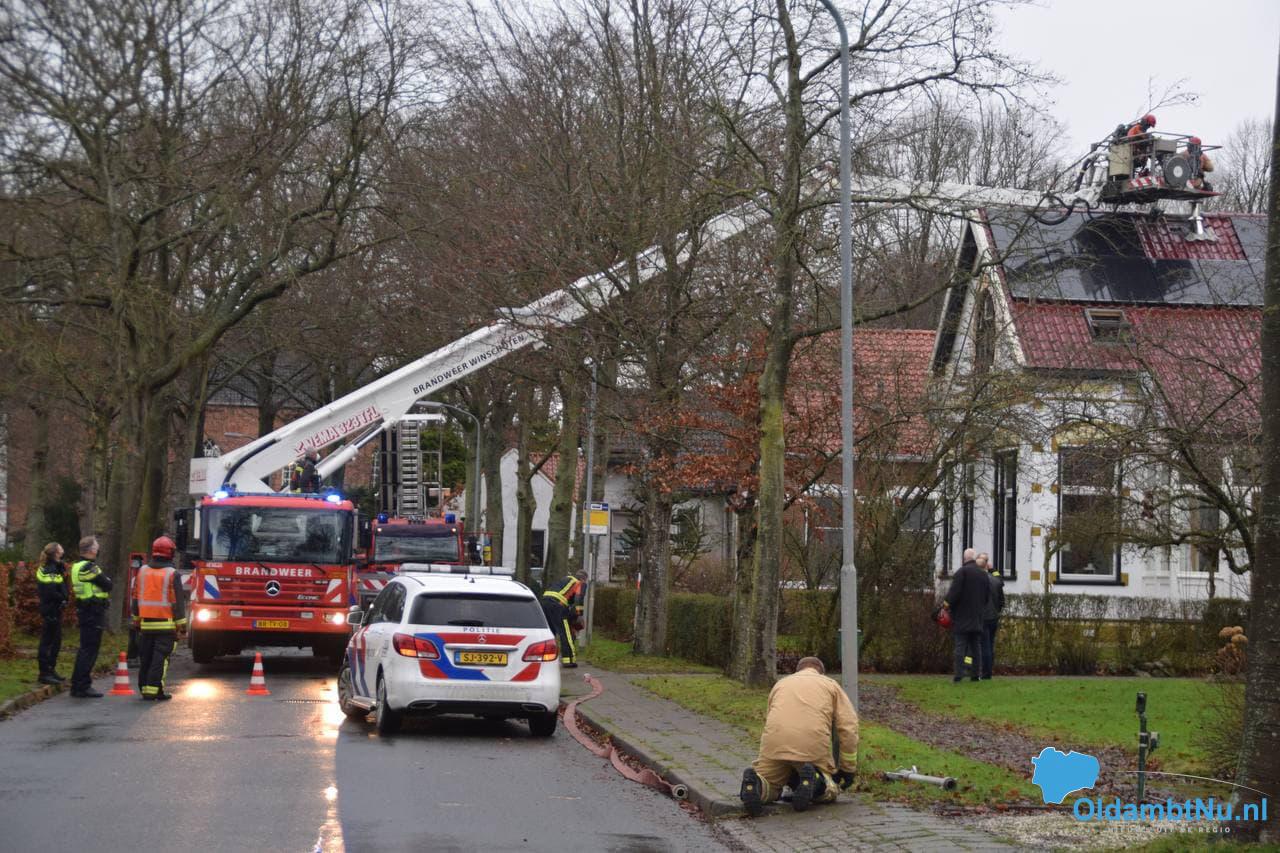 Brandweer blust schoorsteenbrand. #Oldambt