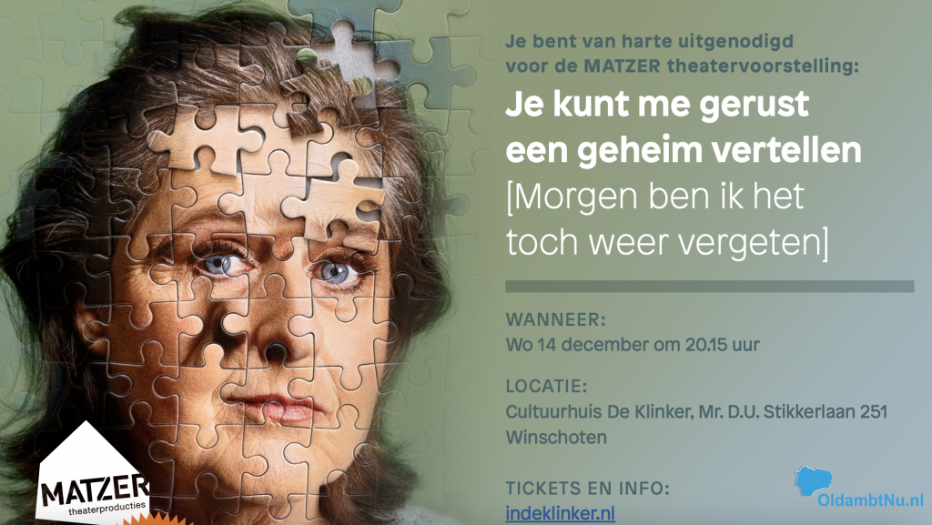 Theatervoorstelling: 'Je kunt me gerust een geheim vertellen ...