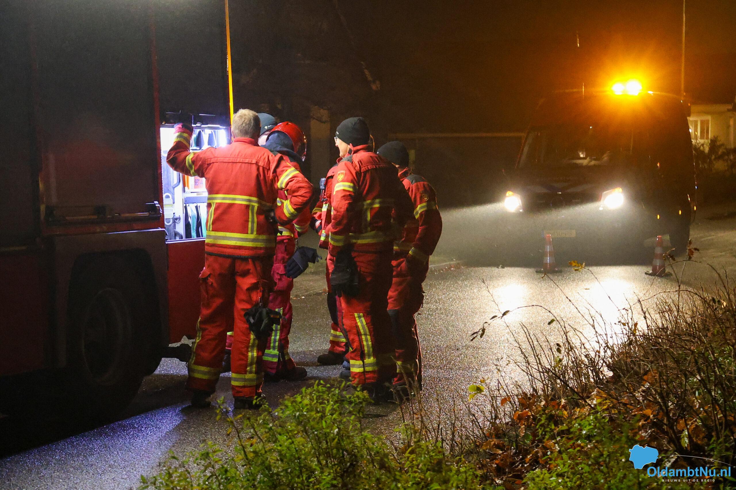 Nacontrole na brand in schuurtje aan Veenweg in Beerta