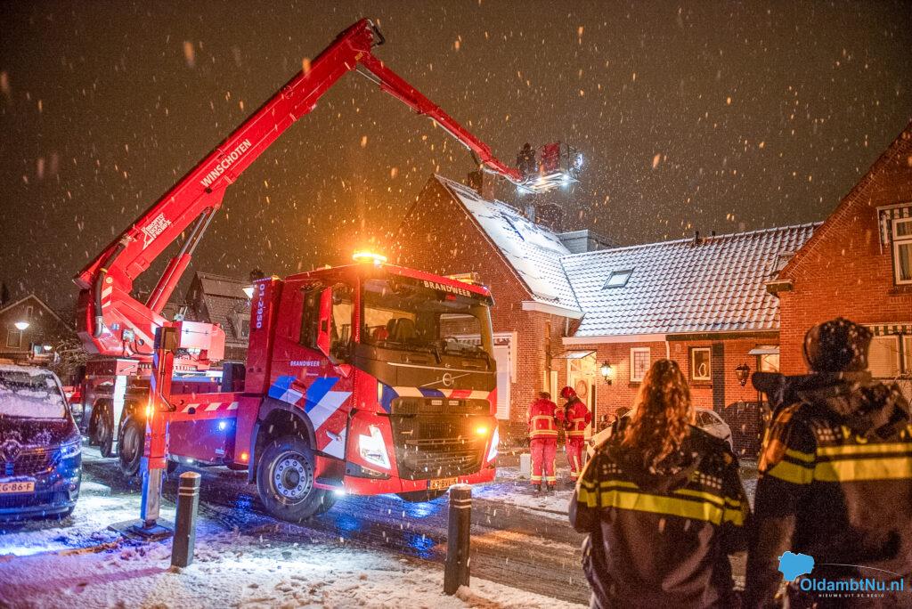 Schoorsteenbrand aan de Boschsingel in Winschoten