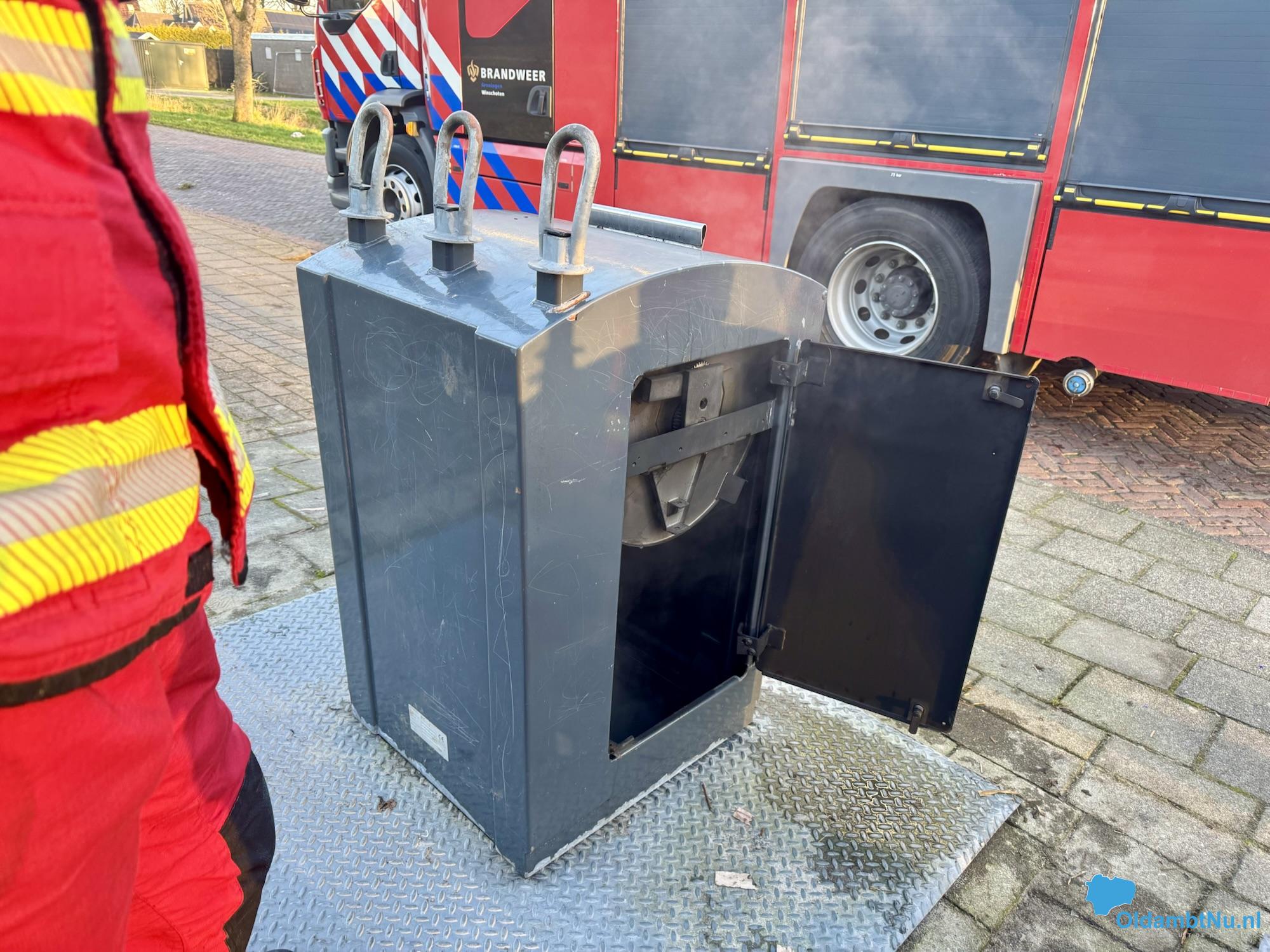 Wederom brand in kledingcontainer Westerlee
