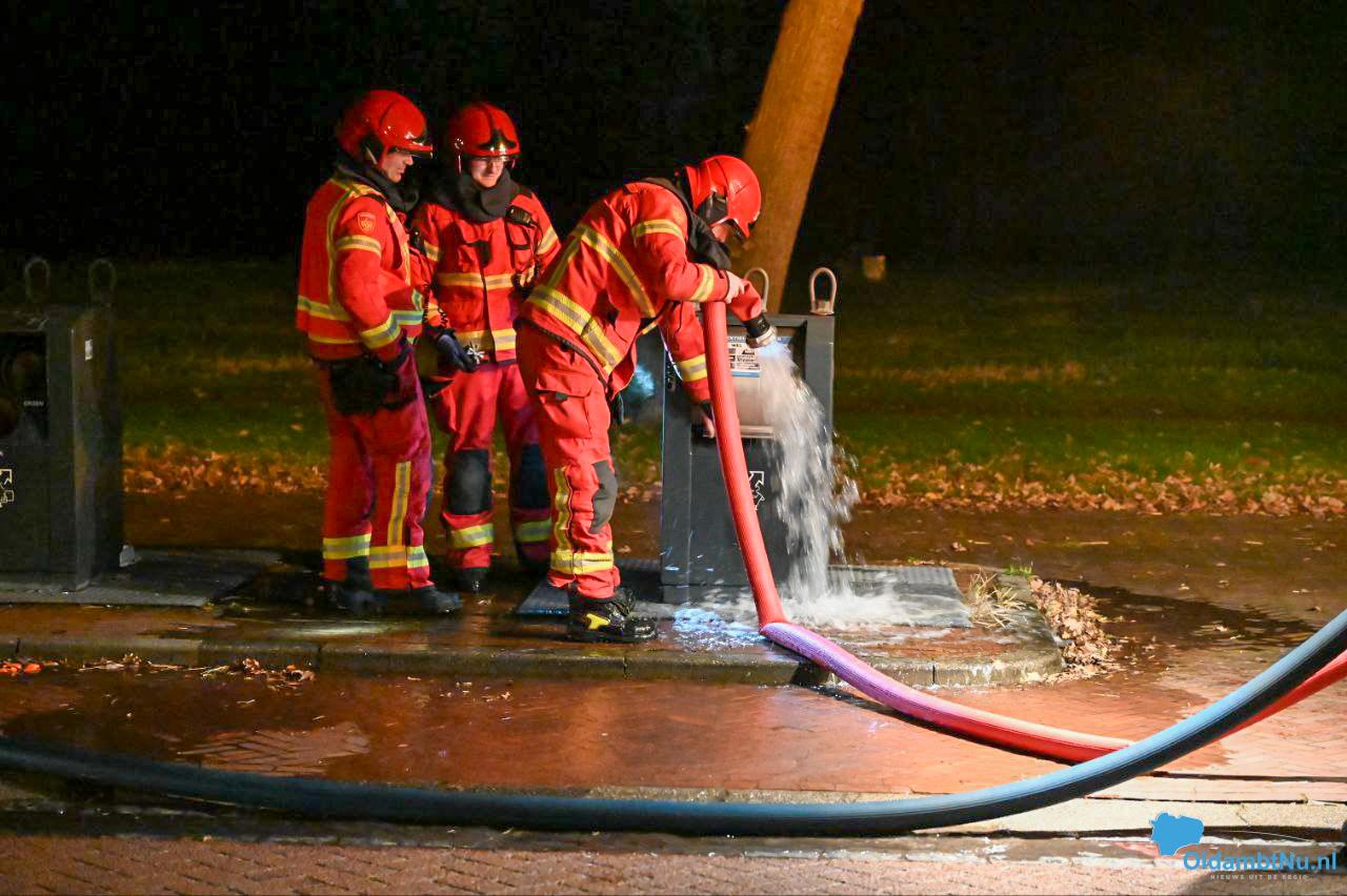 Brand in ondergrondse container