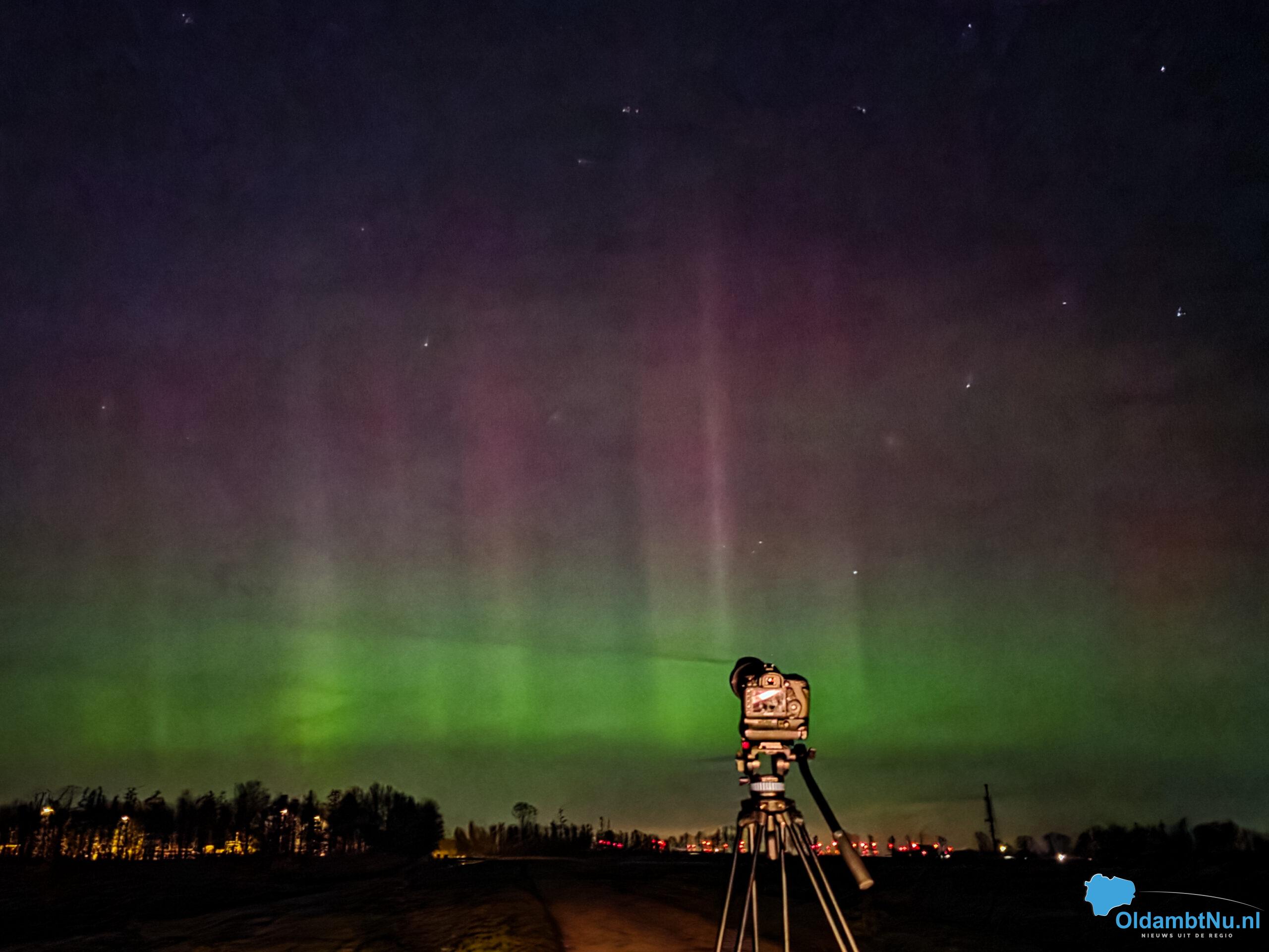 Noorderlicht laat zich opnieuw zien boven Noord-Nederland