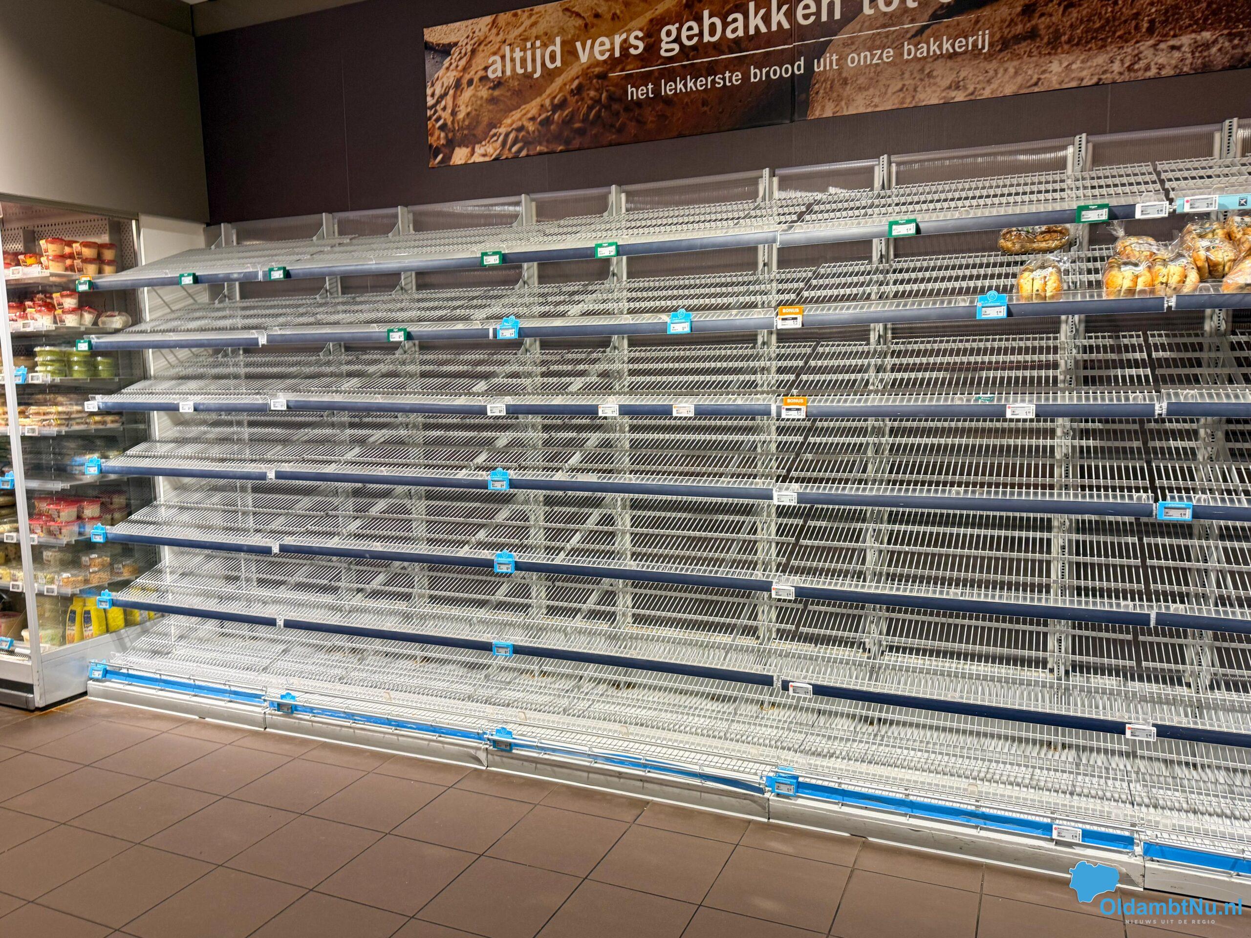 Hamsteren zorgt voor lege schappen in supermarkten