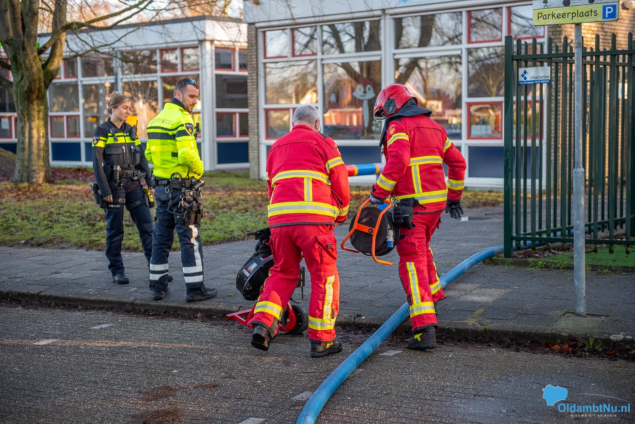 Brand in toiletruimte op basisschool in Winschoten