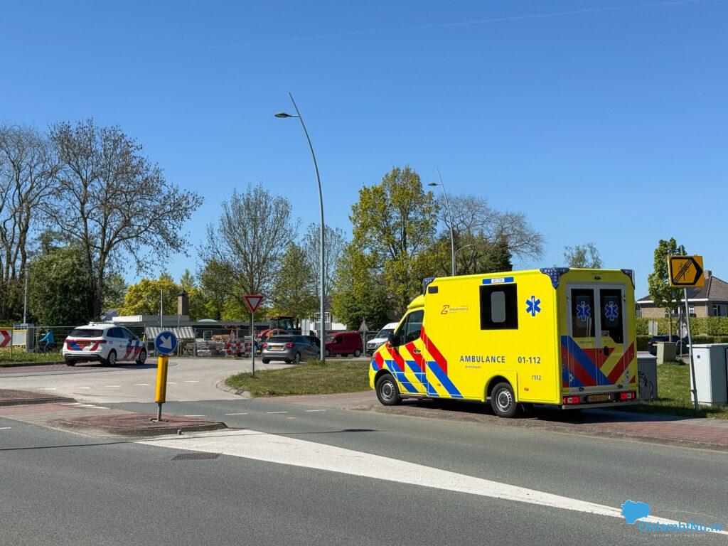 Motorrijder komt ten val op rotonde Blijhamsterweg in Winschoten