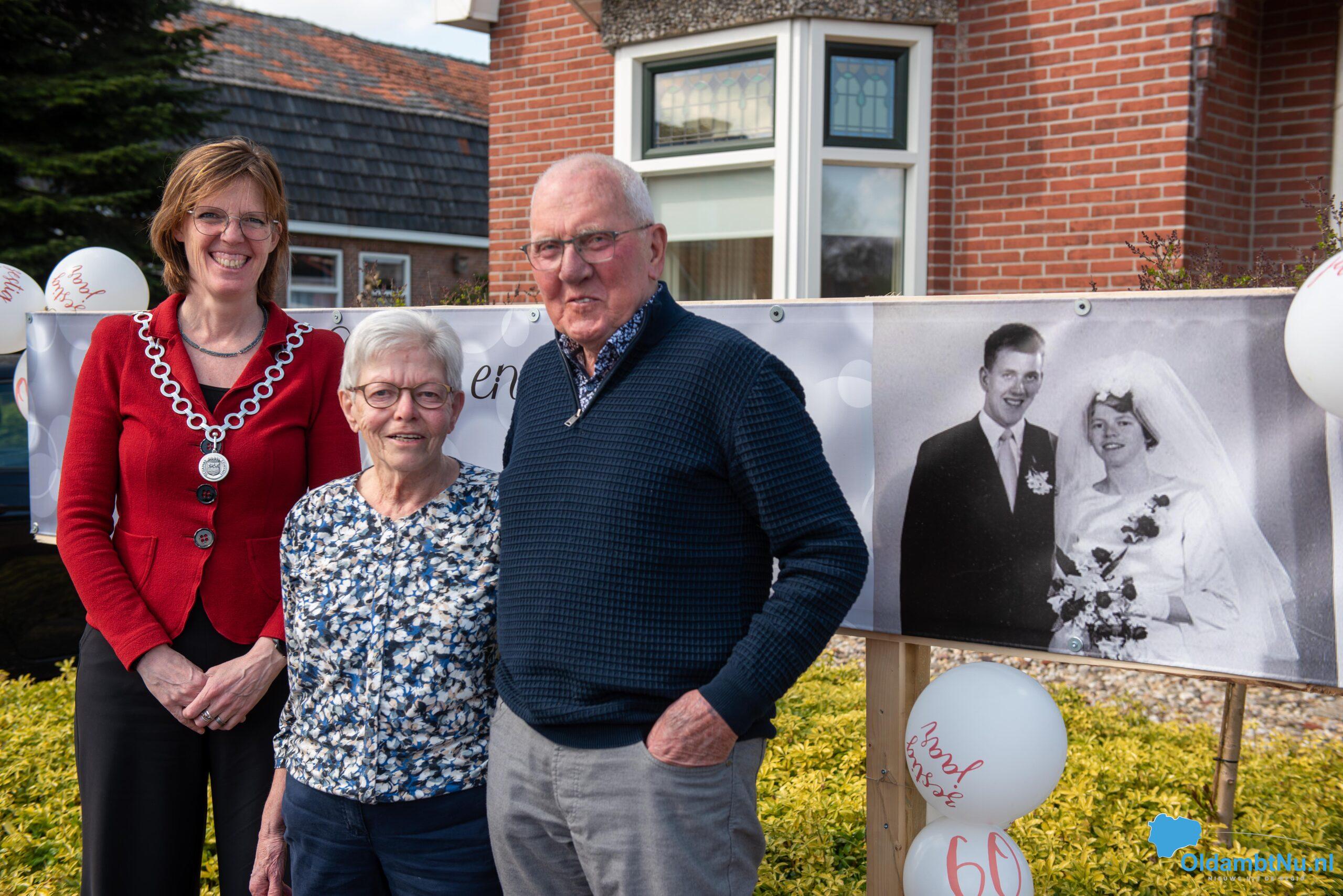 Diamanten huwelijk voor echtpaar Schiphorst–Luten in Midwolda