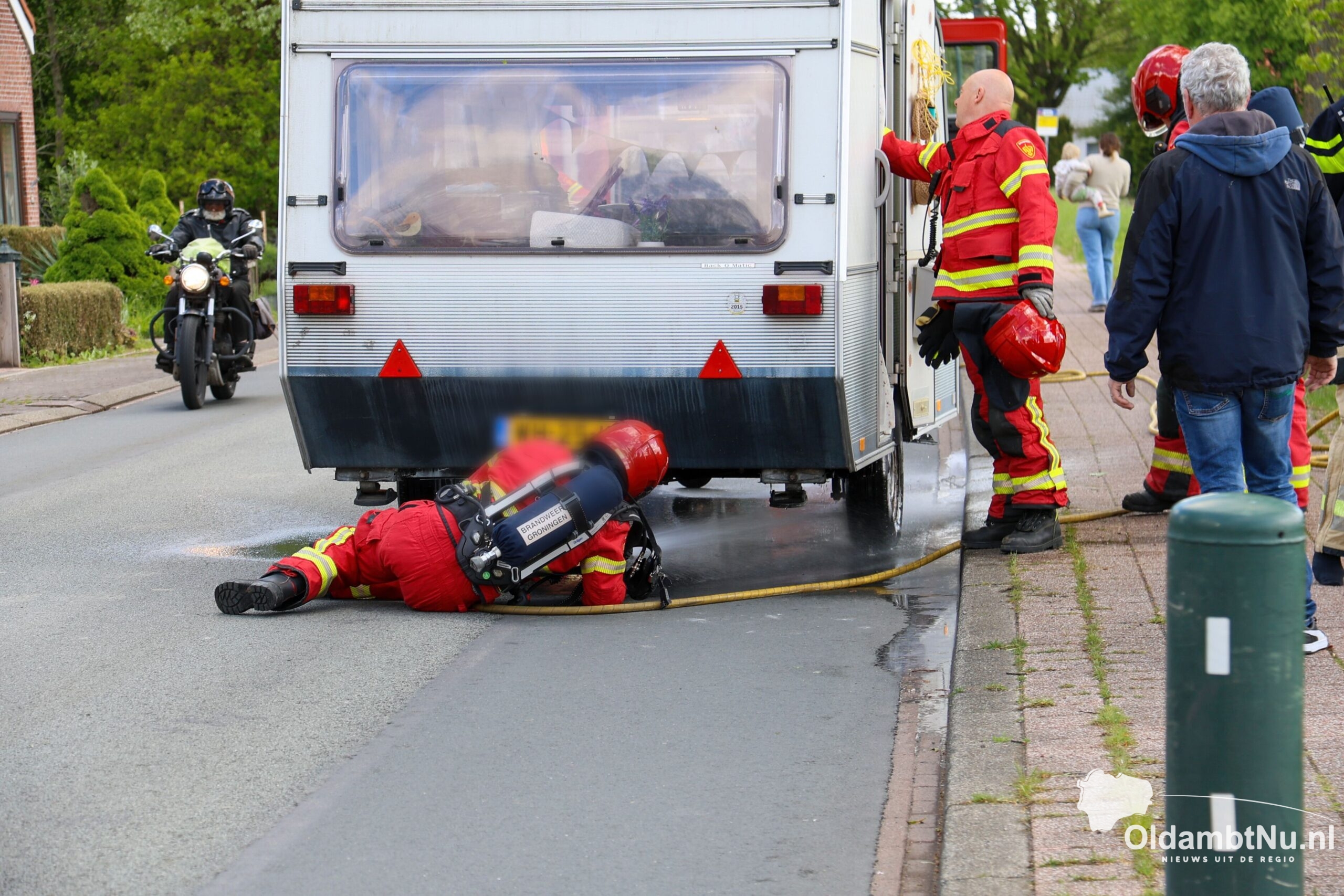 Brandweer opgeroepen voor caravanbrand Midwolda