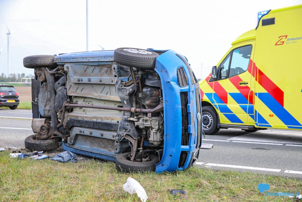 Bestuurder gewond bij ongeval op A7 bij Zuidbroek, tweede automobilist aangehouden
