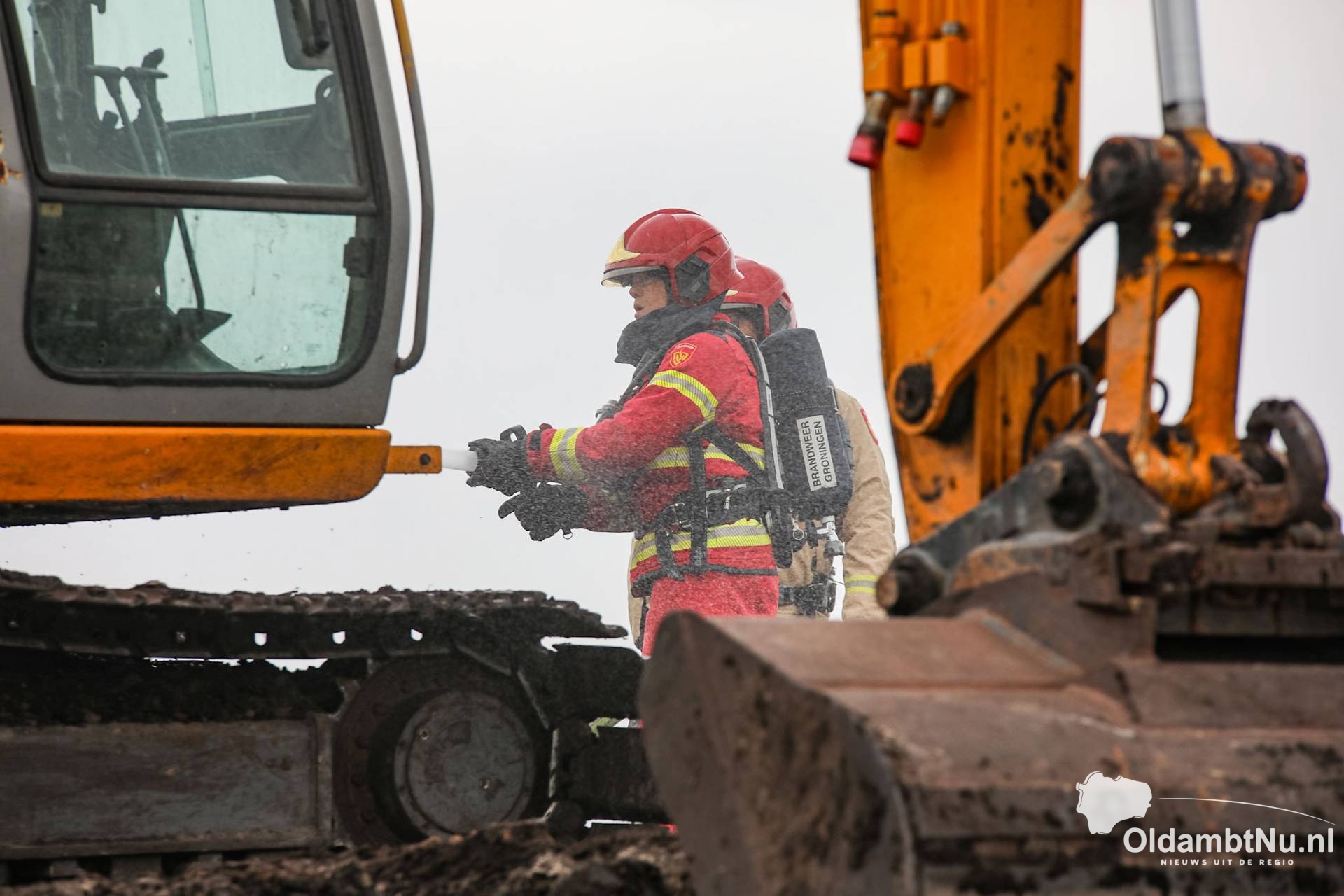 Brand in rupskraan bij gasontvangstation in Scheemda