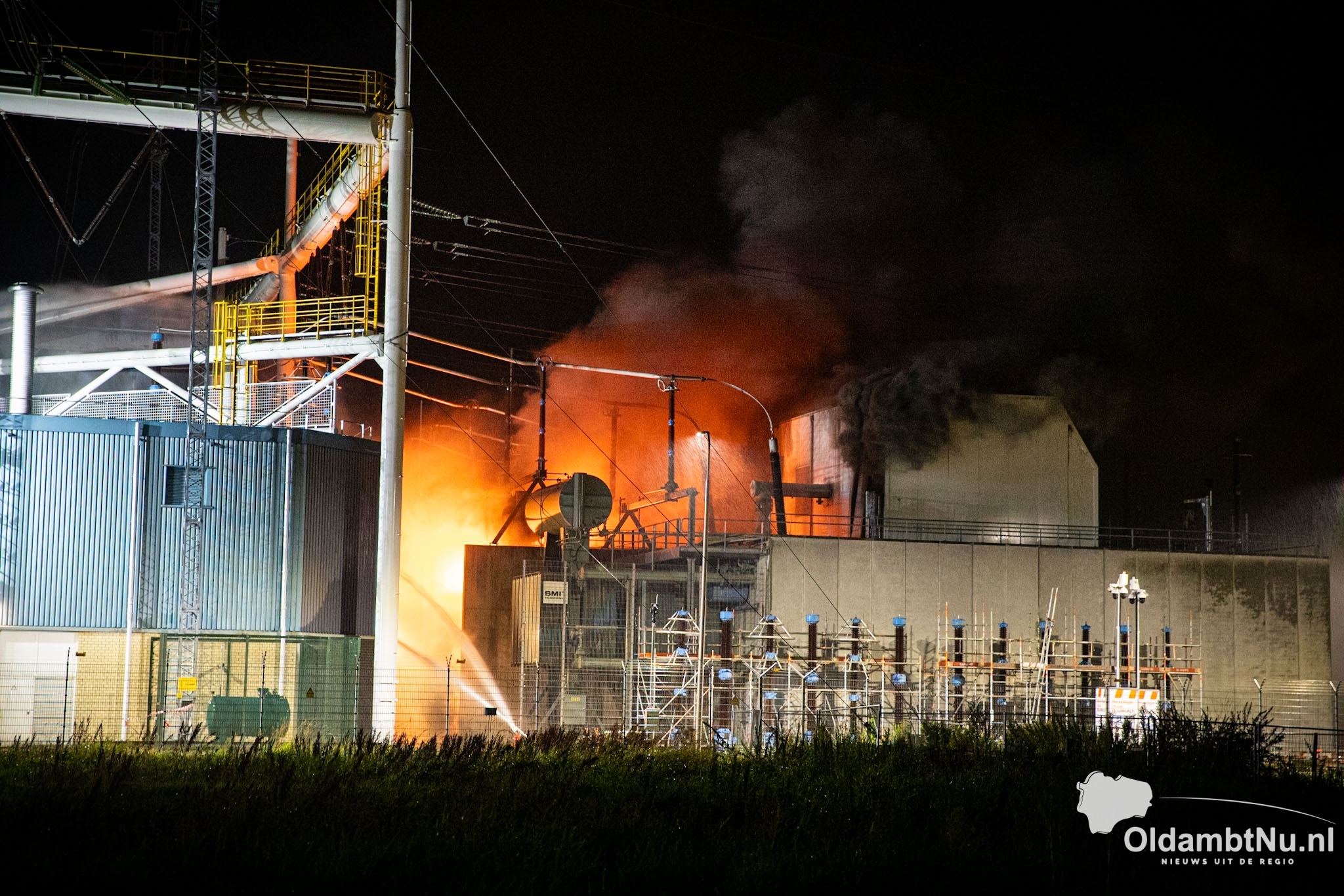 Brand hoogspanningsstation Meeden opgeschaald naar GRIP 2