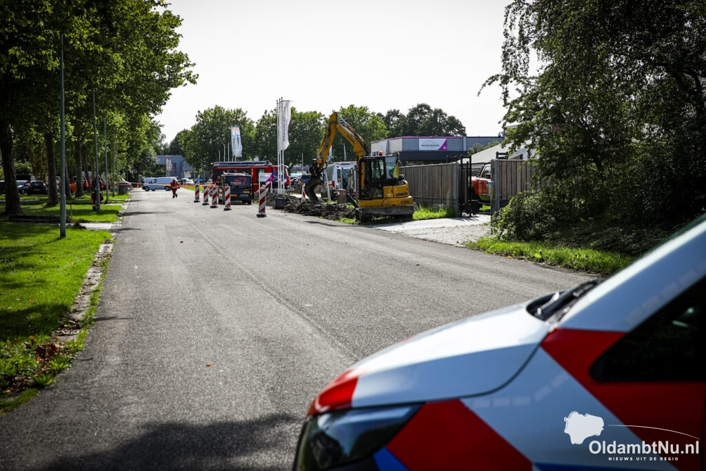 Gaslekkage door graafwerkzaamheden zorgt voor afsluiting in Winschoten